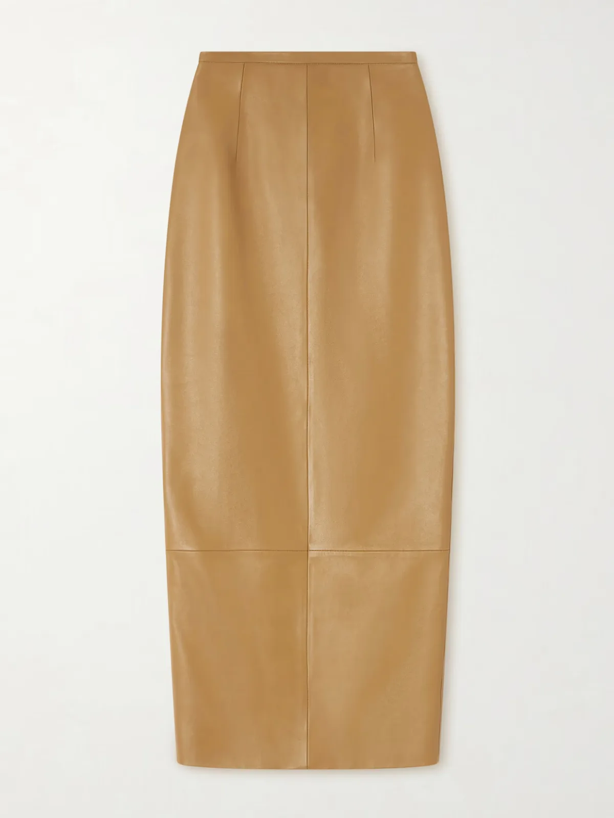 - Winton Paneled Leather Midi Skirt -