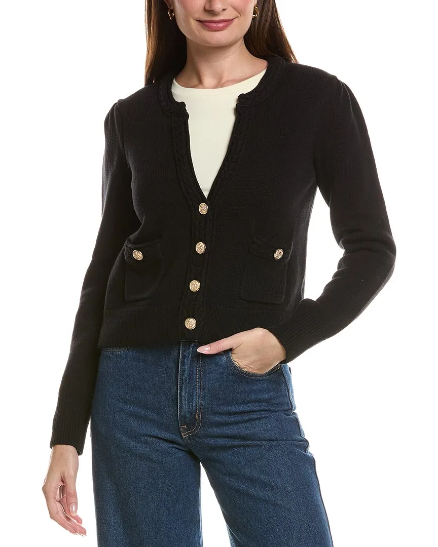 Mallory Gold Button Cardigan
