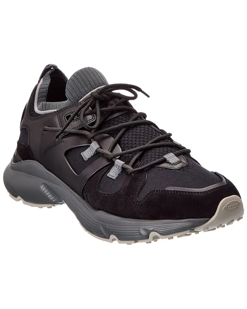 Knit & Leather Sneaker by Tod's