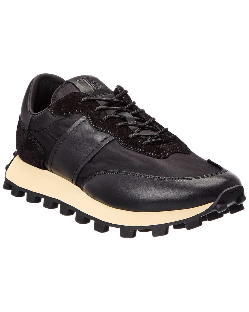 Canvas & Leather Sneaker by Tod's