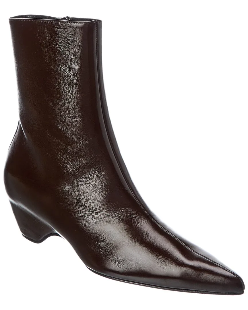 Sybil Leather Bootie by Khaite