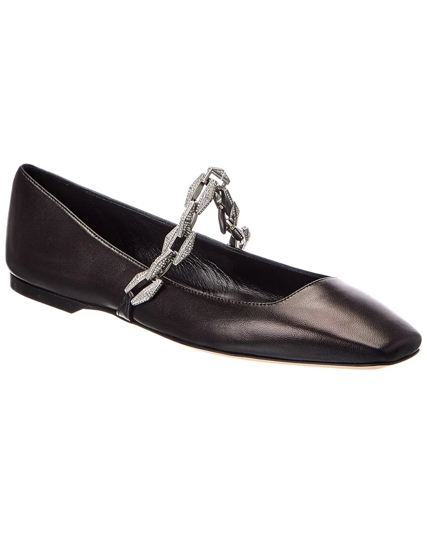 Diamond Tilda Leather Flat by Jimmy Choo