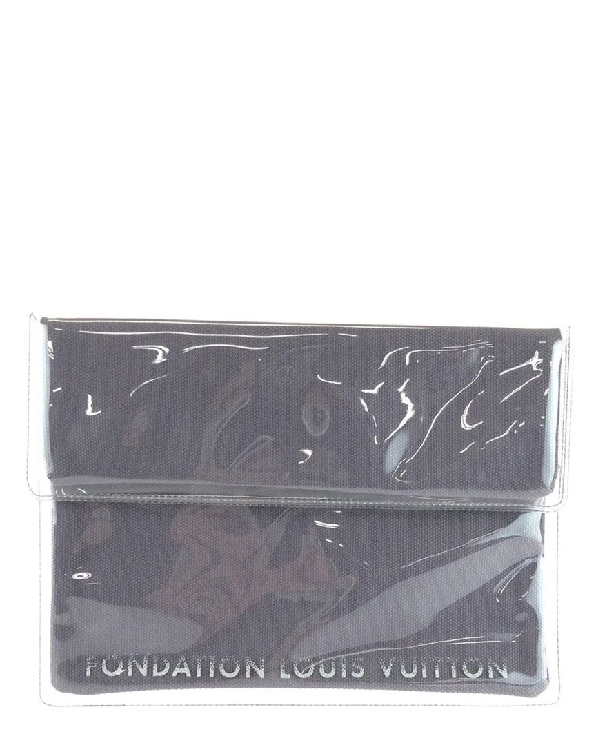 Grey Nylon Fondation Paris Clutch (authentic Pre-Loved) by Louis Vuitton