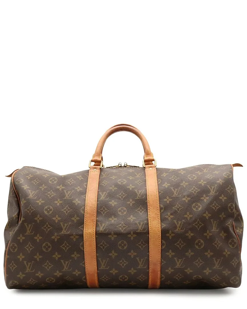 Brown Coated/Waterproof Canvas Keepall Travel Bag (authentic Pre-Loved) by Louis Vuitton