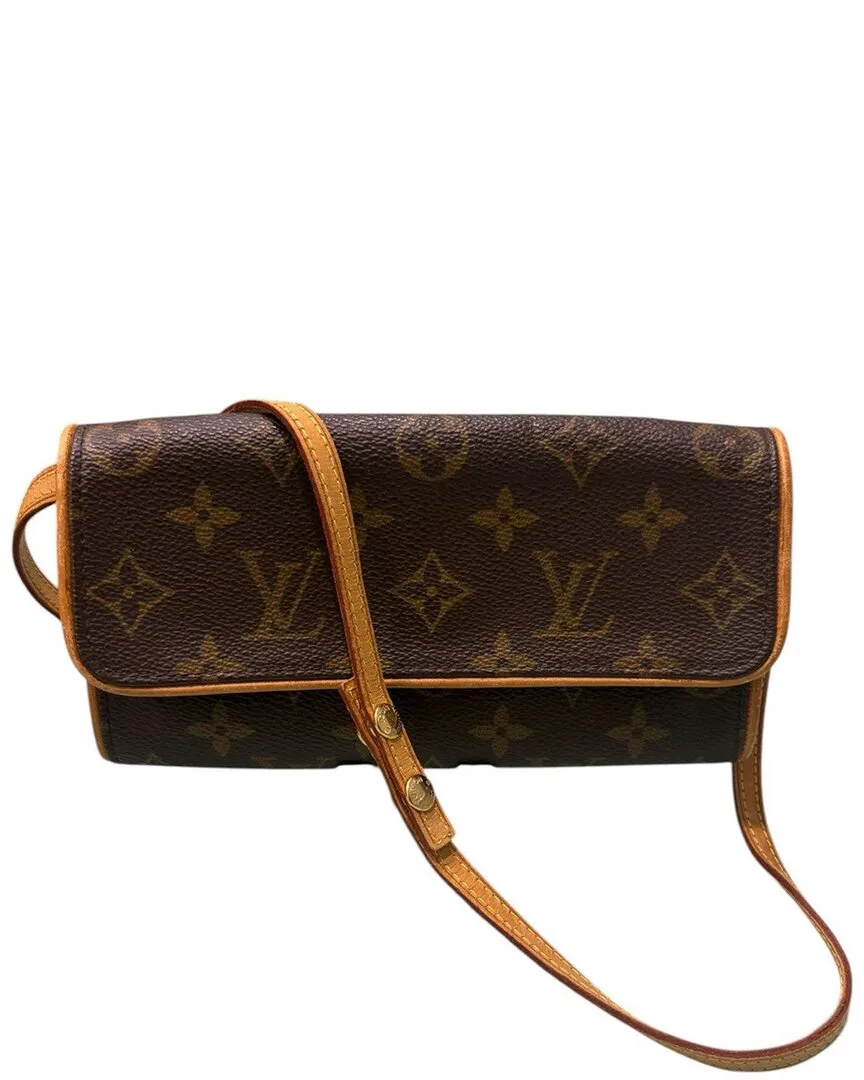 Monogram Canvas Pochette Twin Pm (authentic Pre-Loved) by Louis Vuitton