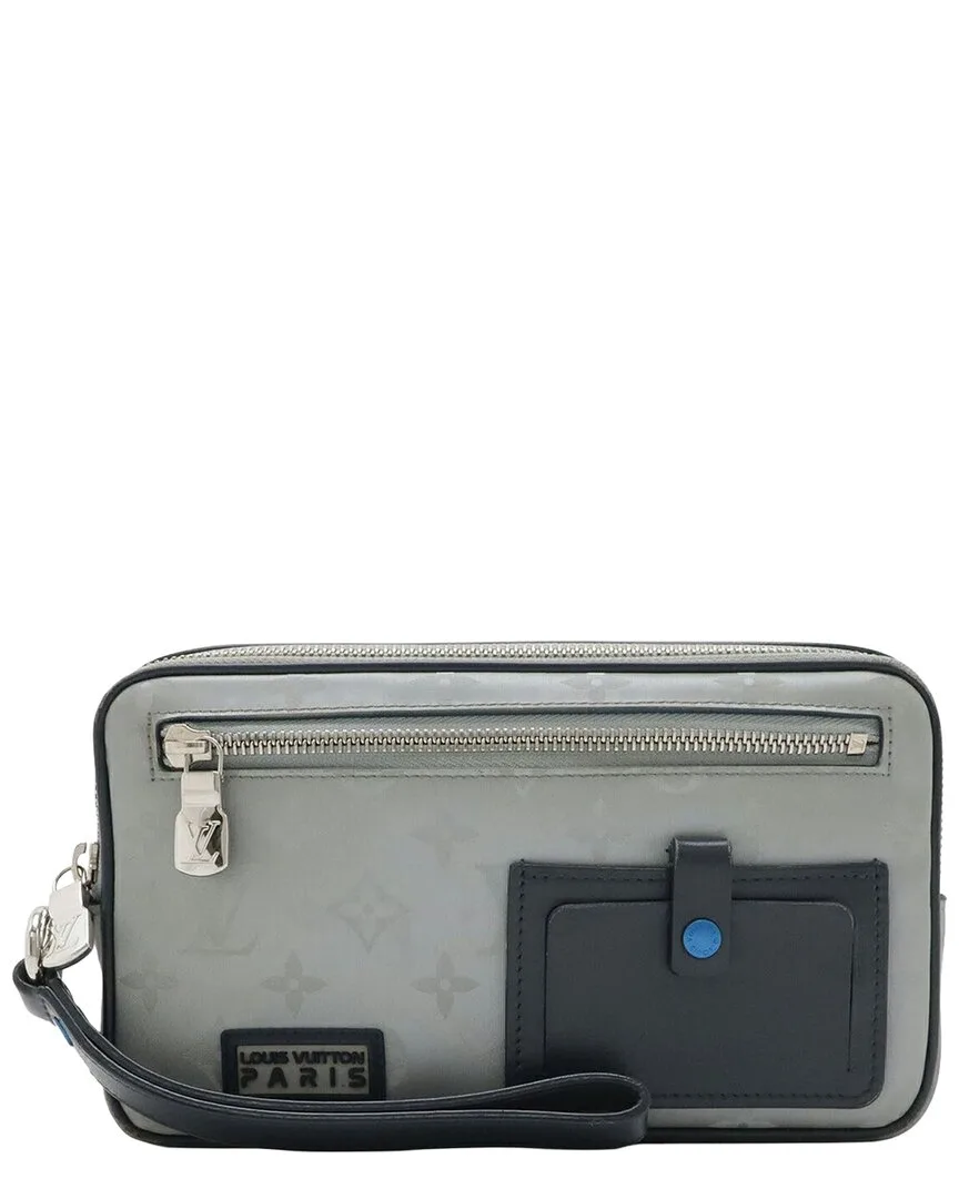 Monogram Canvas Satellite Alpha Clutch (authentic Pre-Loved) by Louis Vuitton