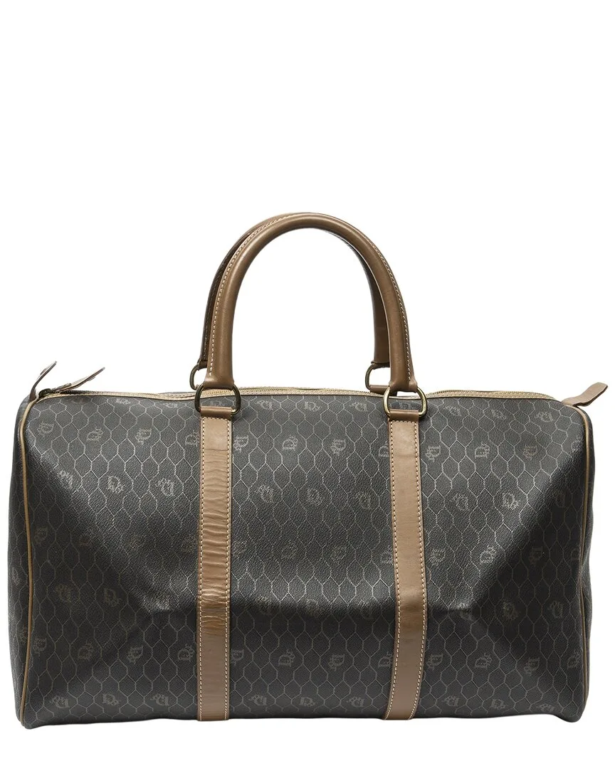 Honeycomb Coated Canvas Medium Travel Boston (authentic Pre-Loved) by Dior