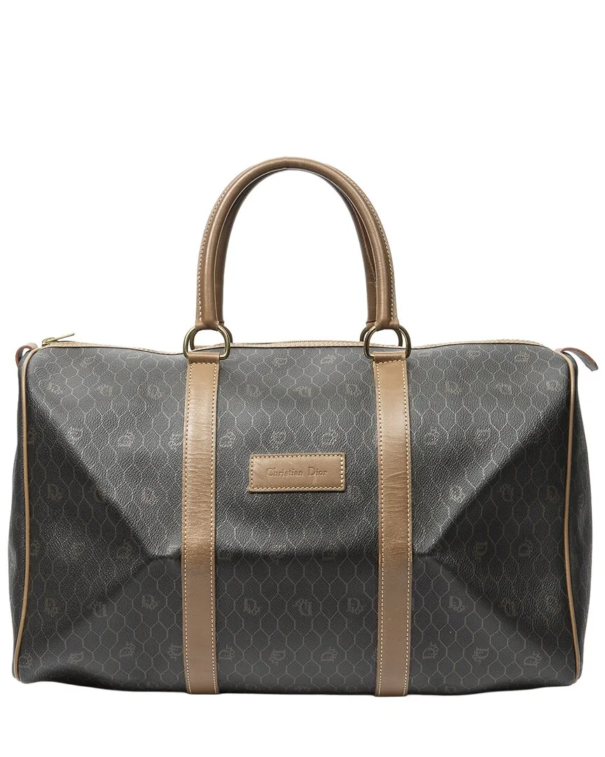 Honeycomb Coated Canvas Medium Travel Boston (authentic Pre-Loved) by Dior