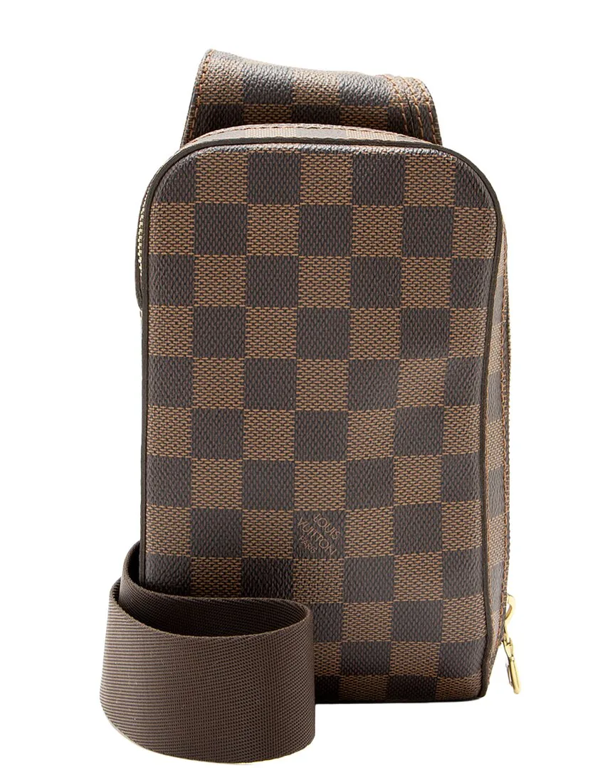 Brown Damier Ebene & Leather Geronimos Sling Bag (authentic Pre-Loved) by Louis Vuitton