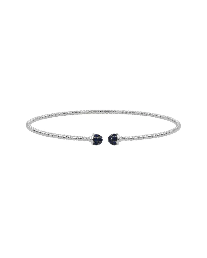 14K 0.33 ct. tw. Diamond & Sapphire Stackable Bangle by Sabrina Designs