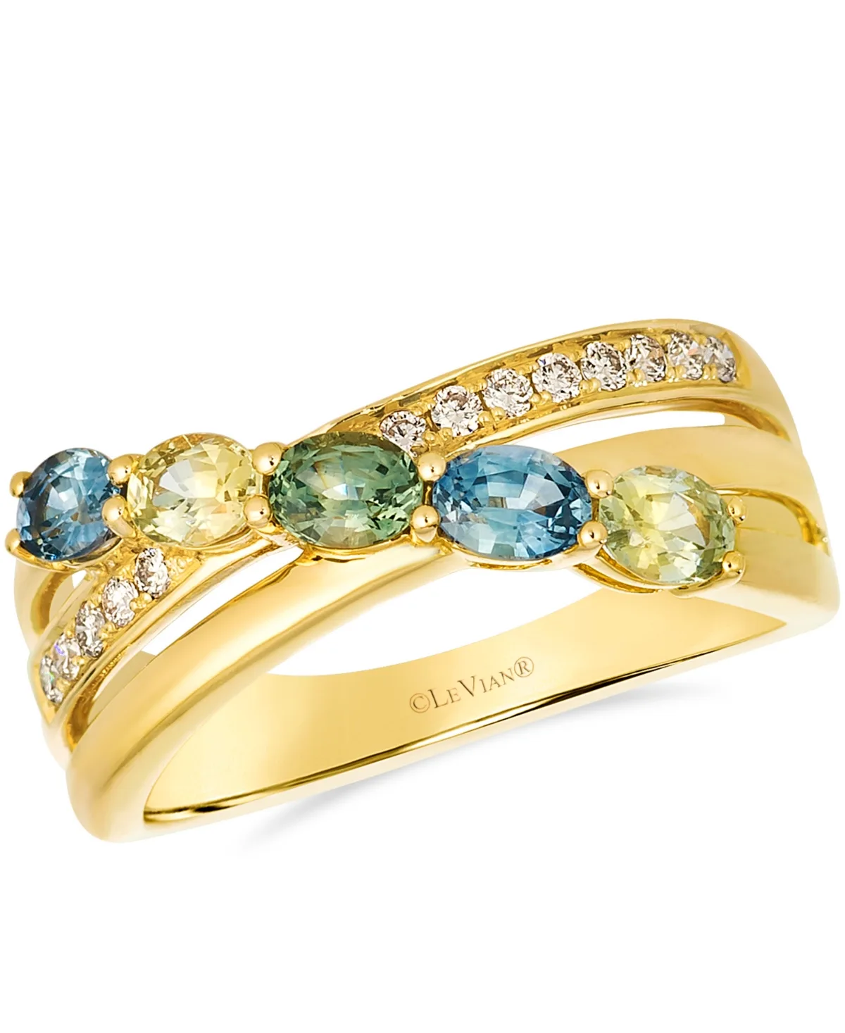 Le Vian Montana Sapphire (0.96 ct. t.w.) and Nude Diamond (0.13 ct. t.w.) Ring in 14K Honey Gold by Le Vian