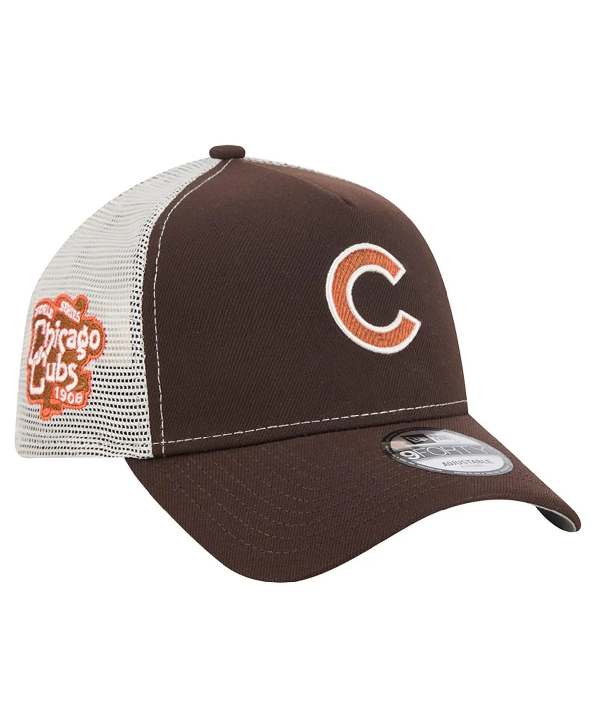 Chicago Cubs Pumpkin Spice 9FORTY A-Frame Adjustable Trucker Hat by New Era