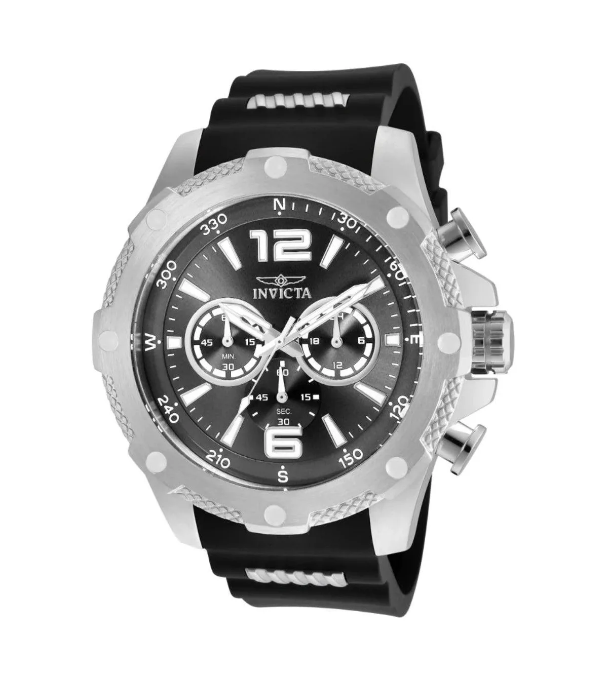 I-Force Quartz Chronograph Rubber Watch, 50mm by Invicta