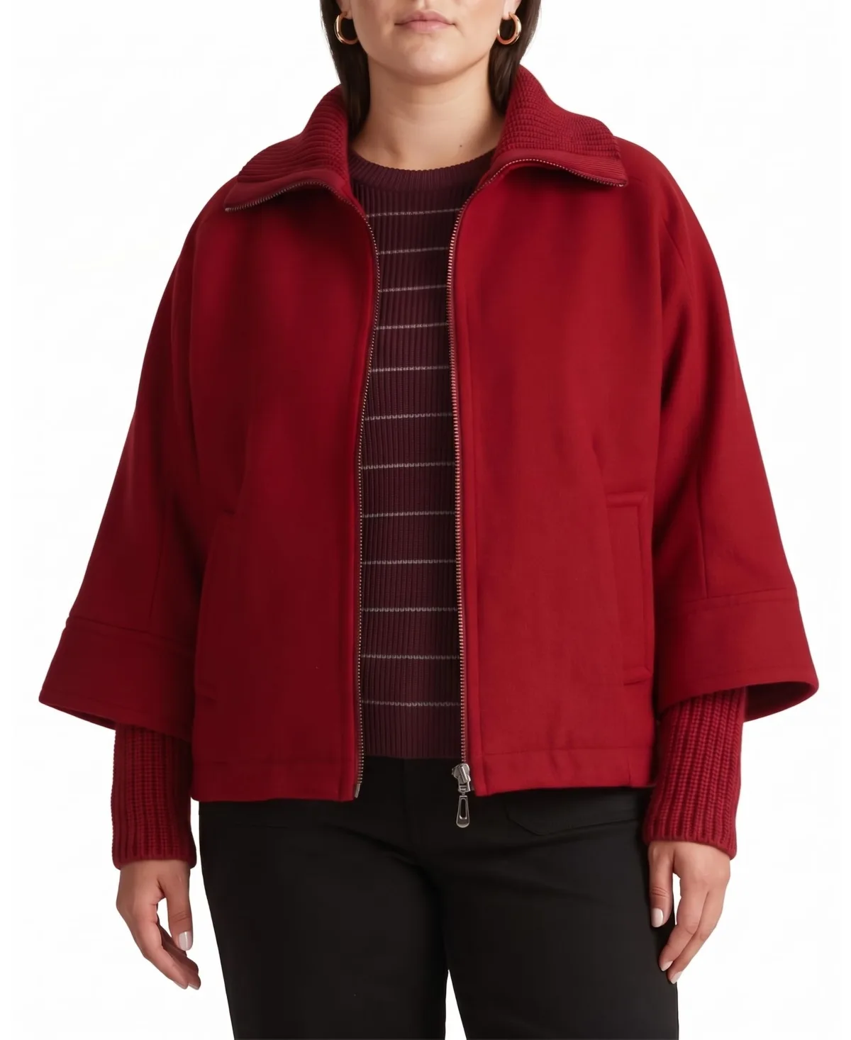 Utopia Wool-Blend Funnel-Neck Cocoon Coat