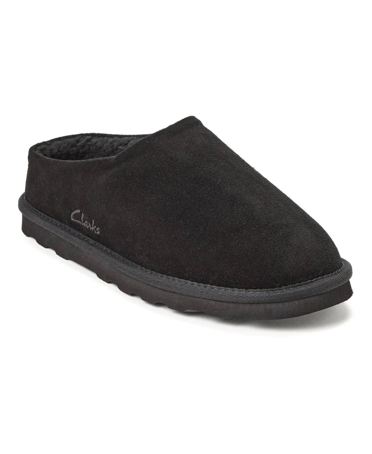 Genuine Suede Memory Foam Clog Slippers by Clarks