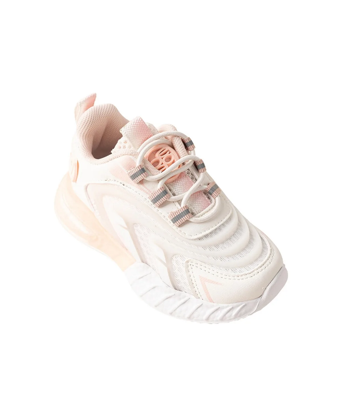 Jogger Sneakers with Multi-Material Design and Rubber Medallion by bebe