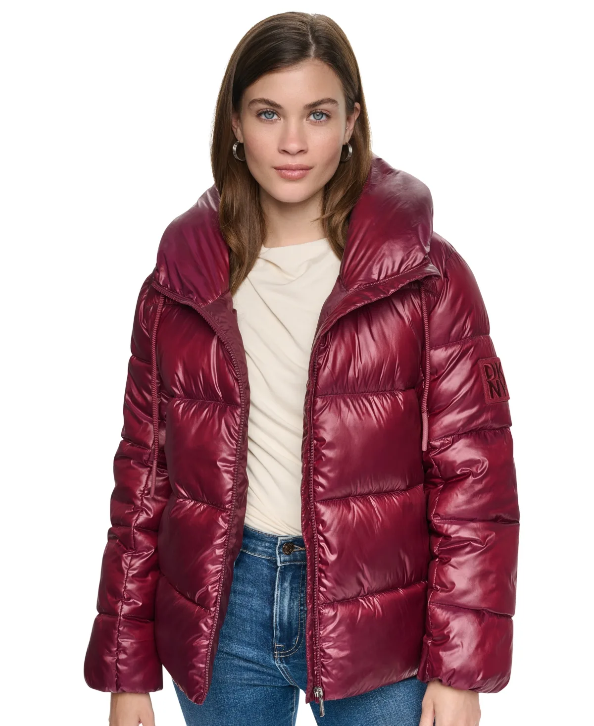 Quilted Puffer W/ Drama Collar Jacket
