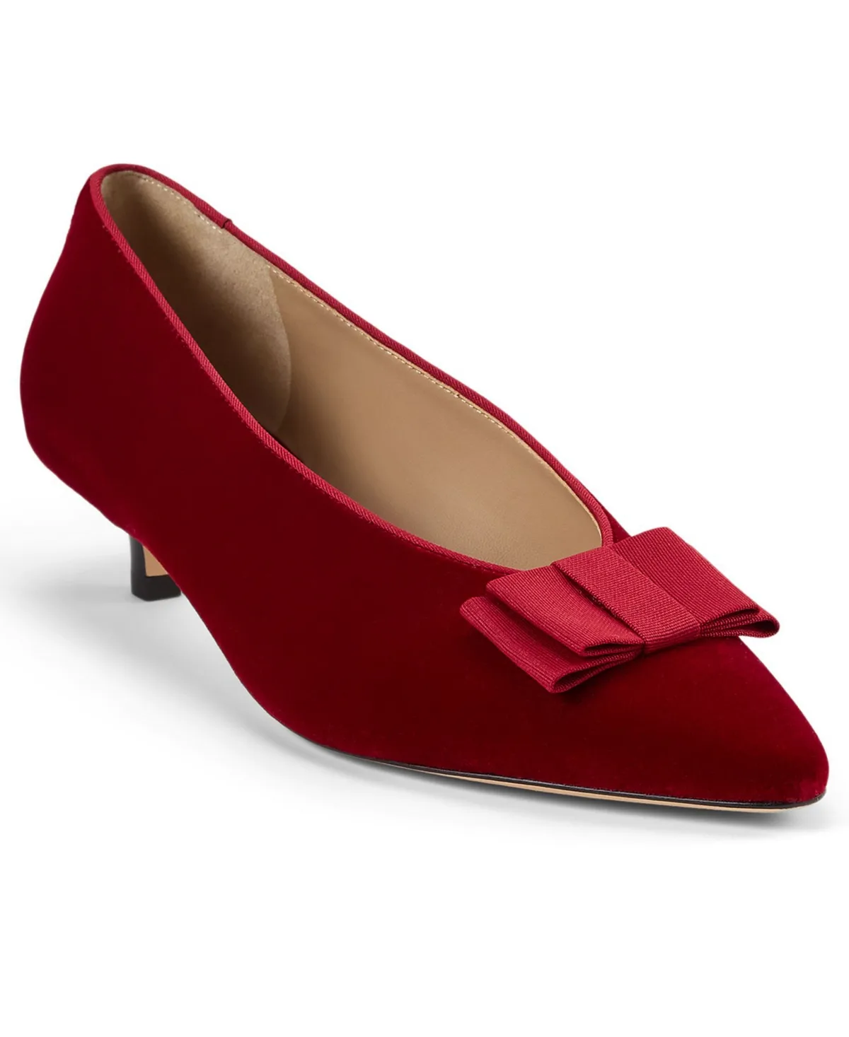 Lauren Ralph Lauren Francesca Bow-Trim Slip-On Pumps by Ralph Lauren