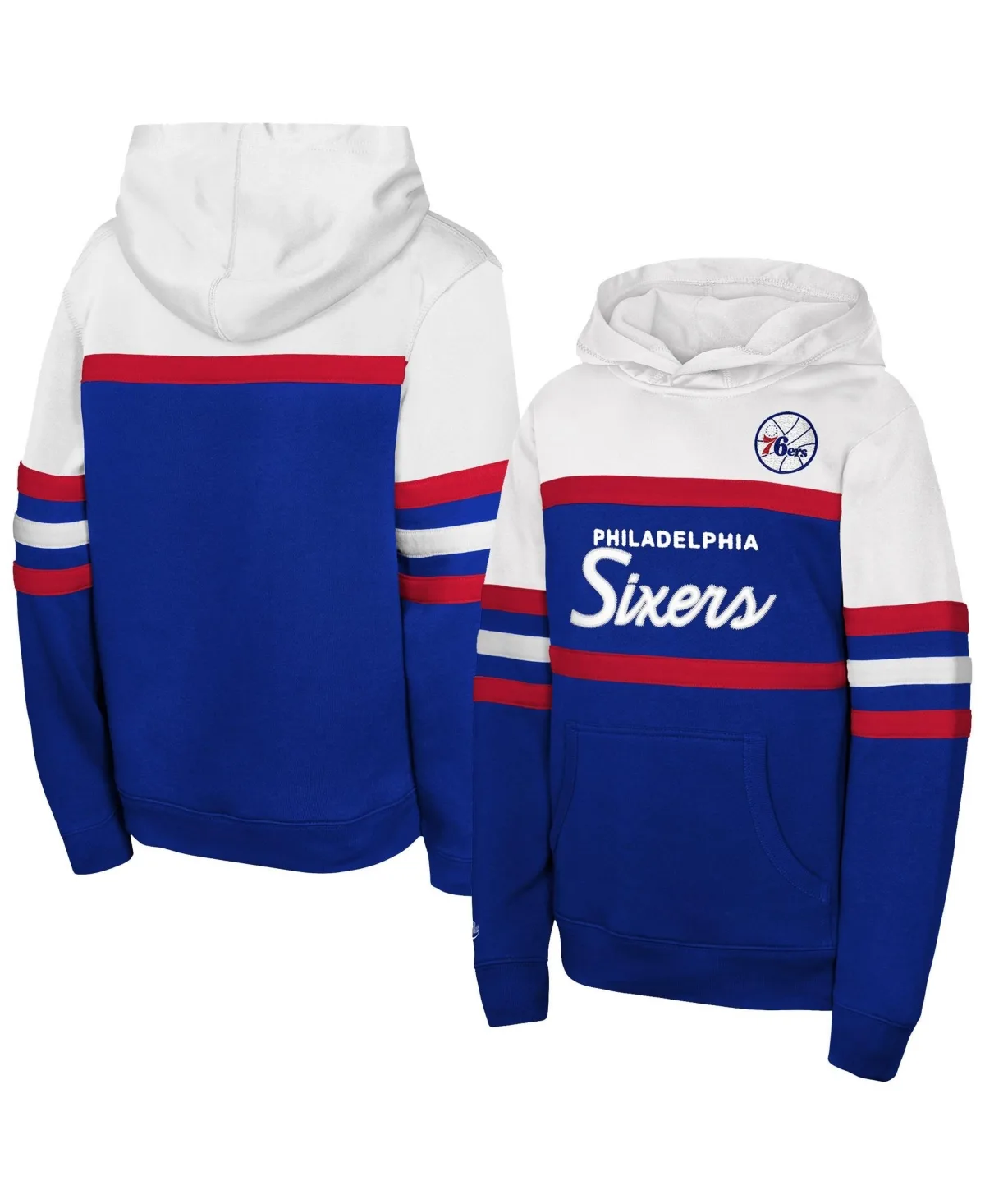Philadelphia 76ers Vintage Head Coach Hoodie by Mitchell & Ness