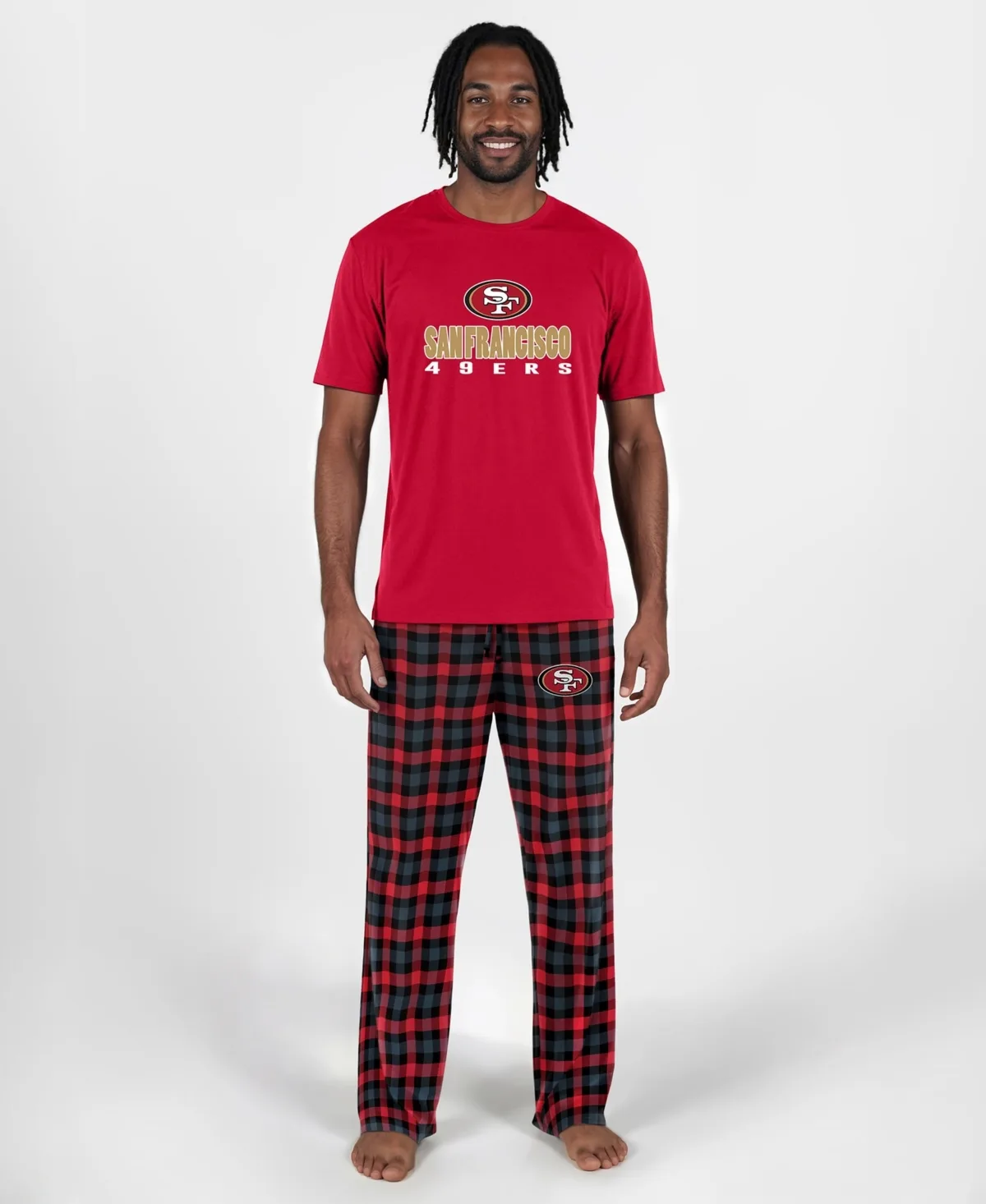San Francisco 49ers Big Tall Highland Sleep Set by Concepts Sport