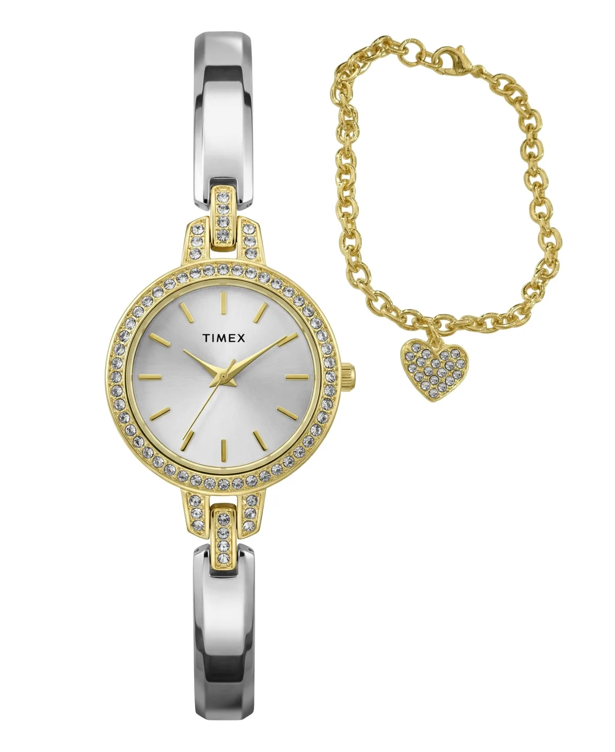 Quartz Analog Aveline Two-Tone Alloy Watch 28mm by Timex