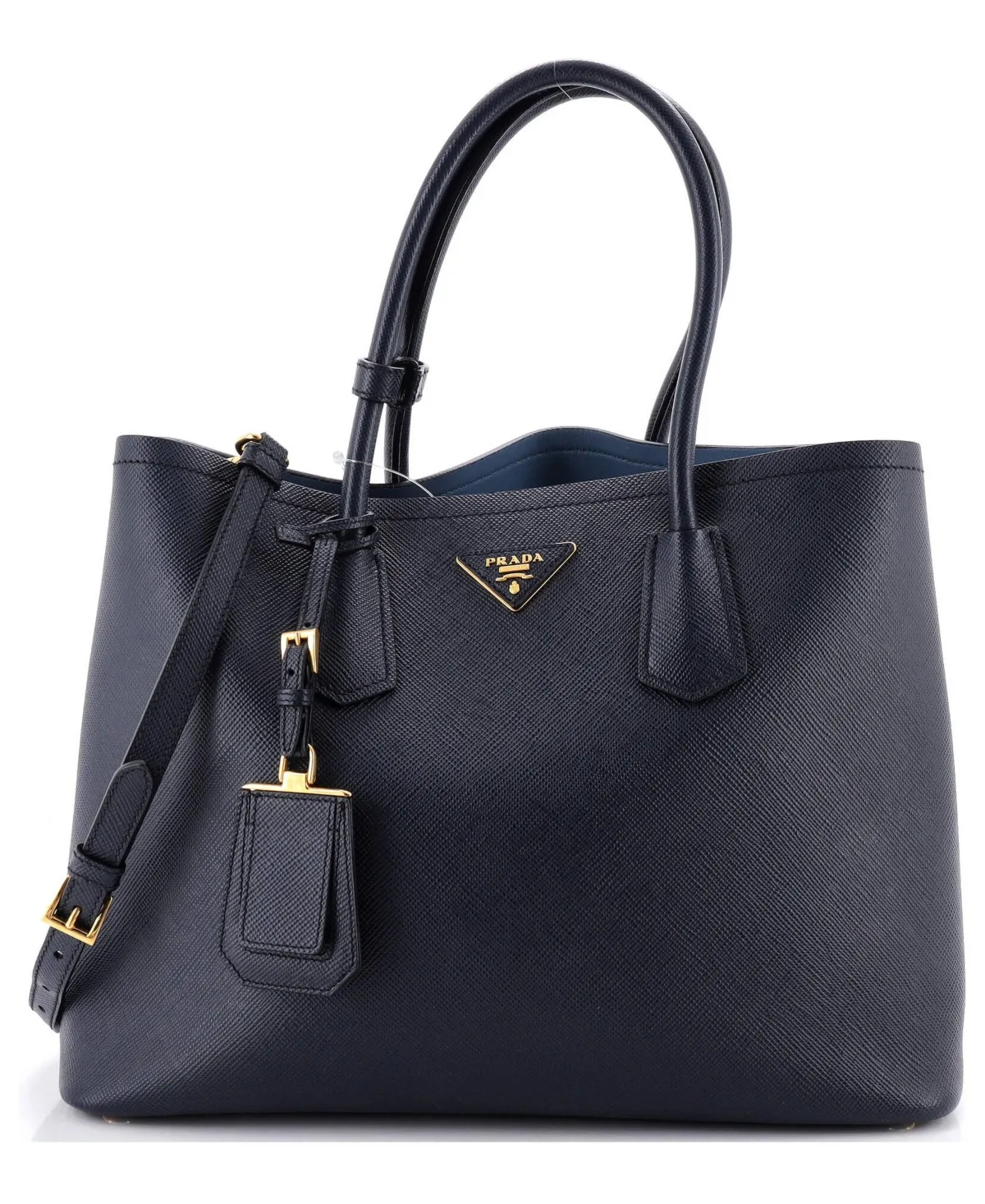 Pre-Owned Prada Large Cuir Double Tote Saffiano Leather by Prada