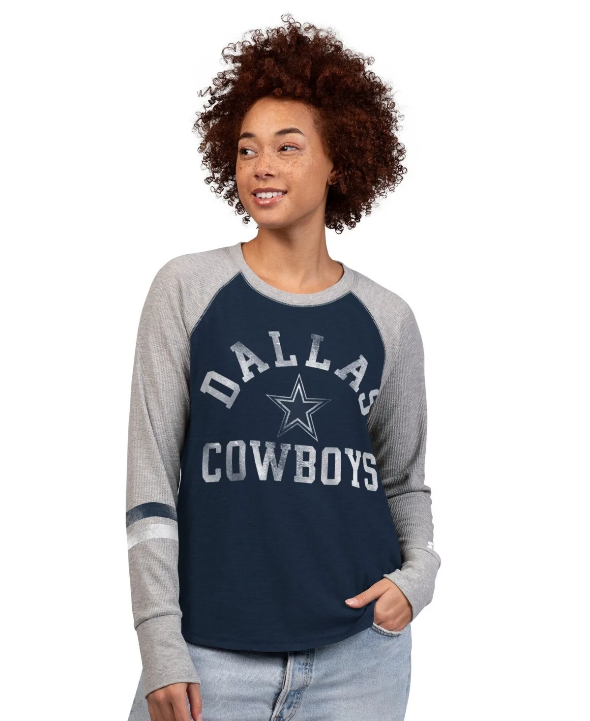 Dallas Cowboys Waffle Raglan Long-Sleeve T-Shirt