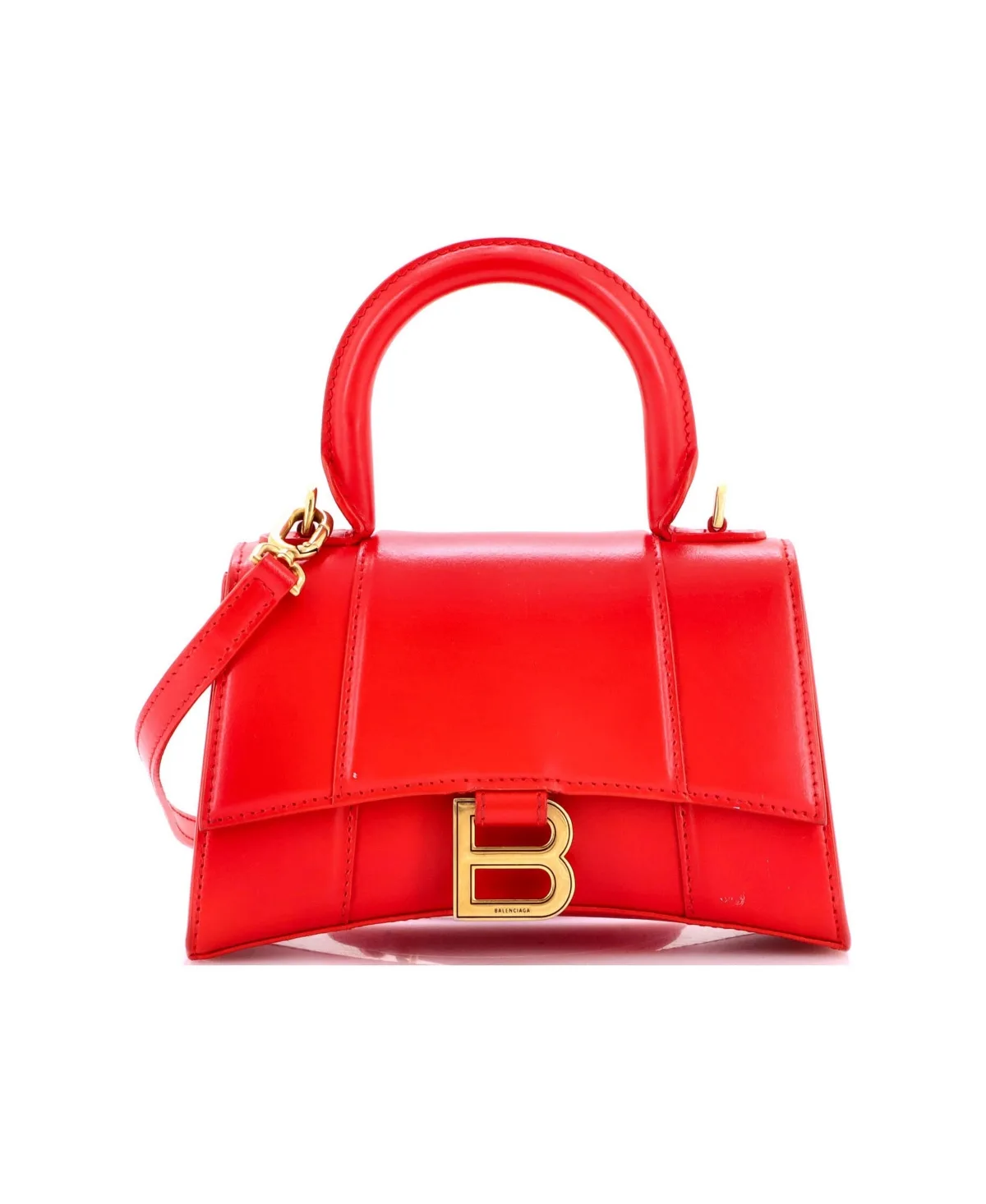 Pre-Owned Balenciaga XS Hourglass Top Handle Bag Leather by Balenciaga