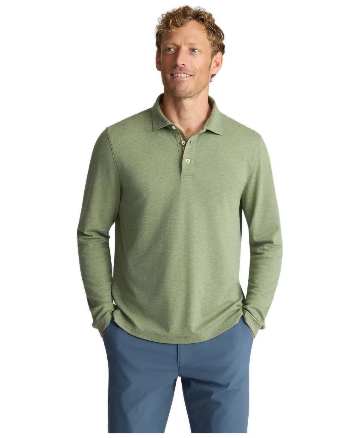 Wrinkle-Free Long Sleeve Damaschino Polo by Untuckit