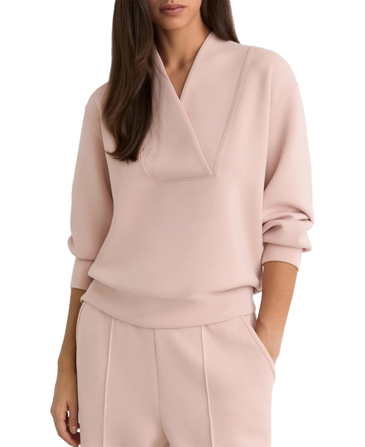 Annabel Drop-Shoulder Cowl-Neck Long-Sleeve Sweatshirt by Reiss