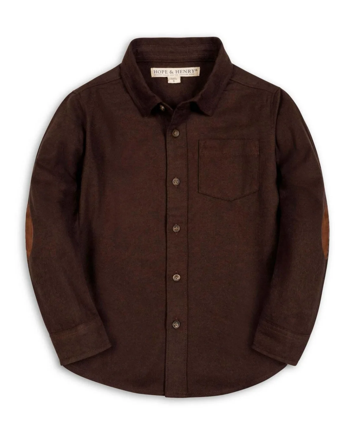 Organic Cotton Flannel Long Sleeve Button-Down Shirt by Hope & Henry