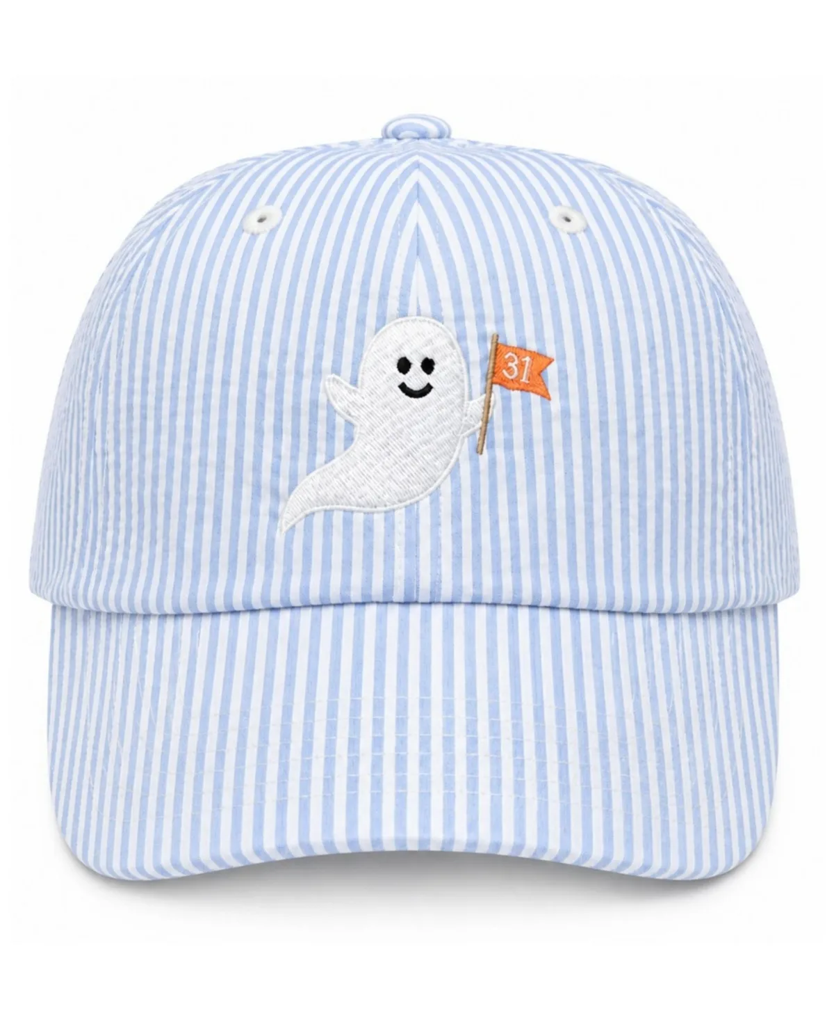 Ghost Seersucker Baseball Hat by Bits & Bows