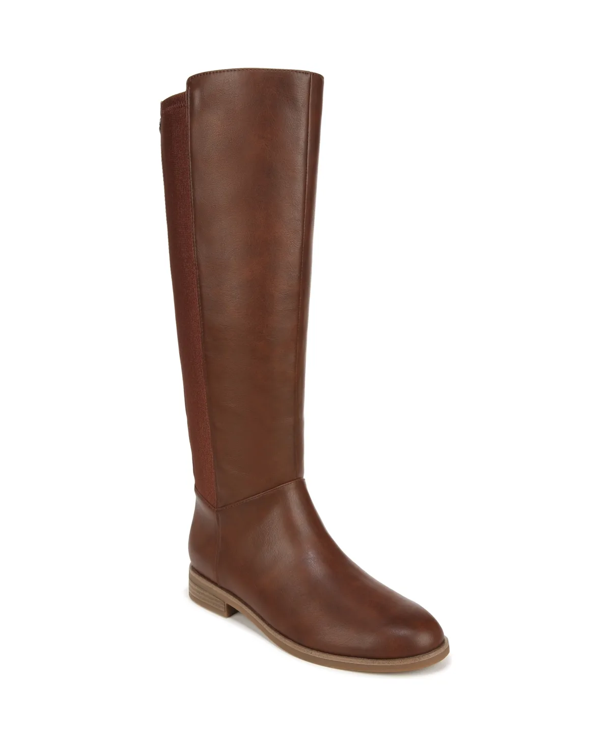 Astir Zip High Shaft Boots - Brown Faux Leather/Fabric by Dr Scholl's
