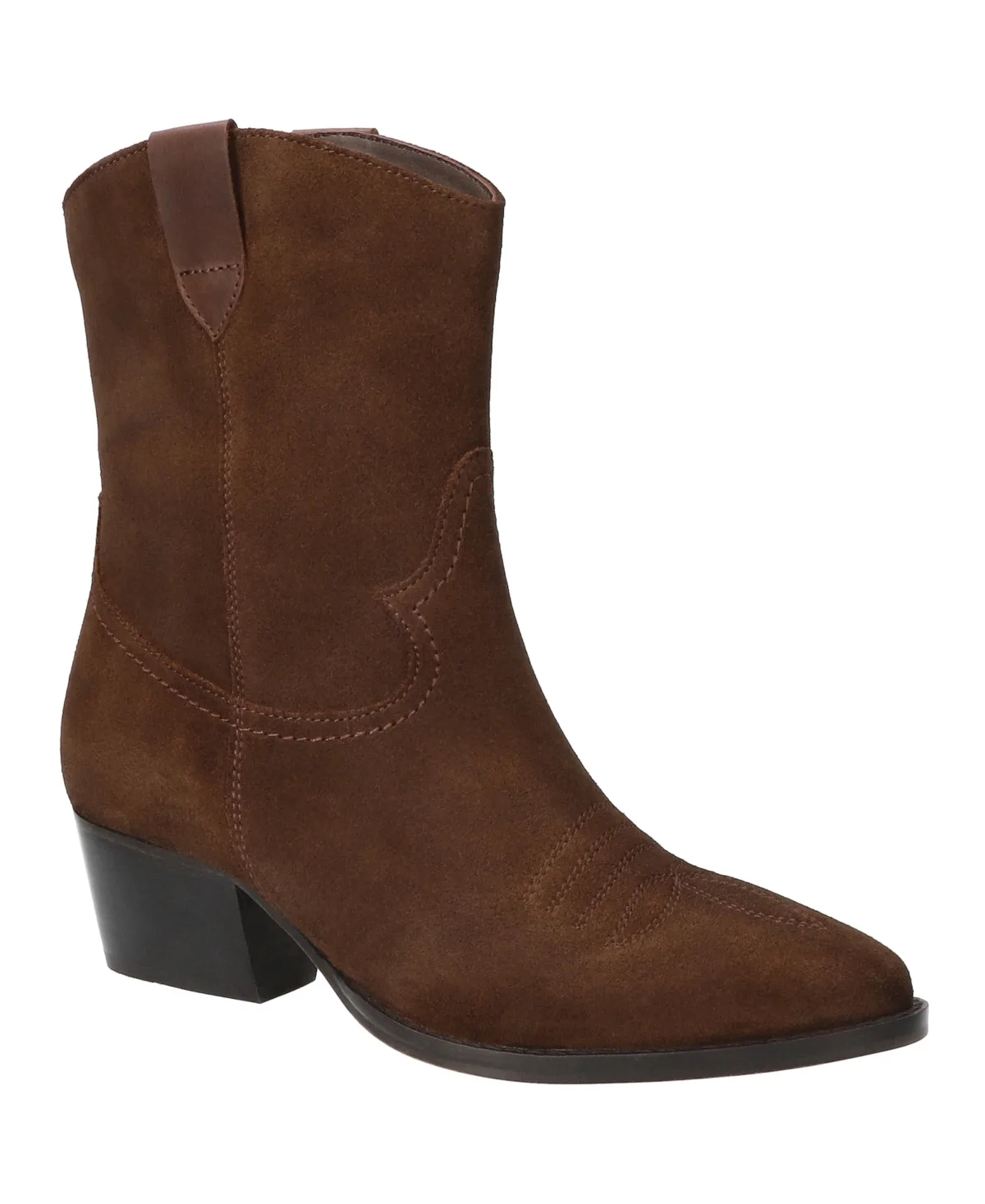 Frontier Almond Toe Western Boots - Chocolate Suede Leather