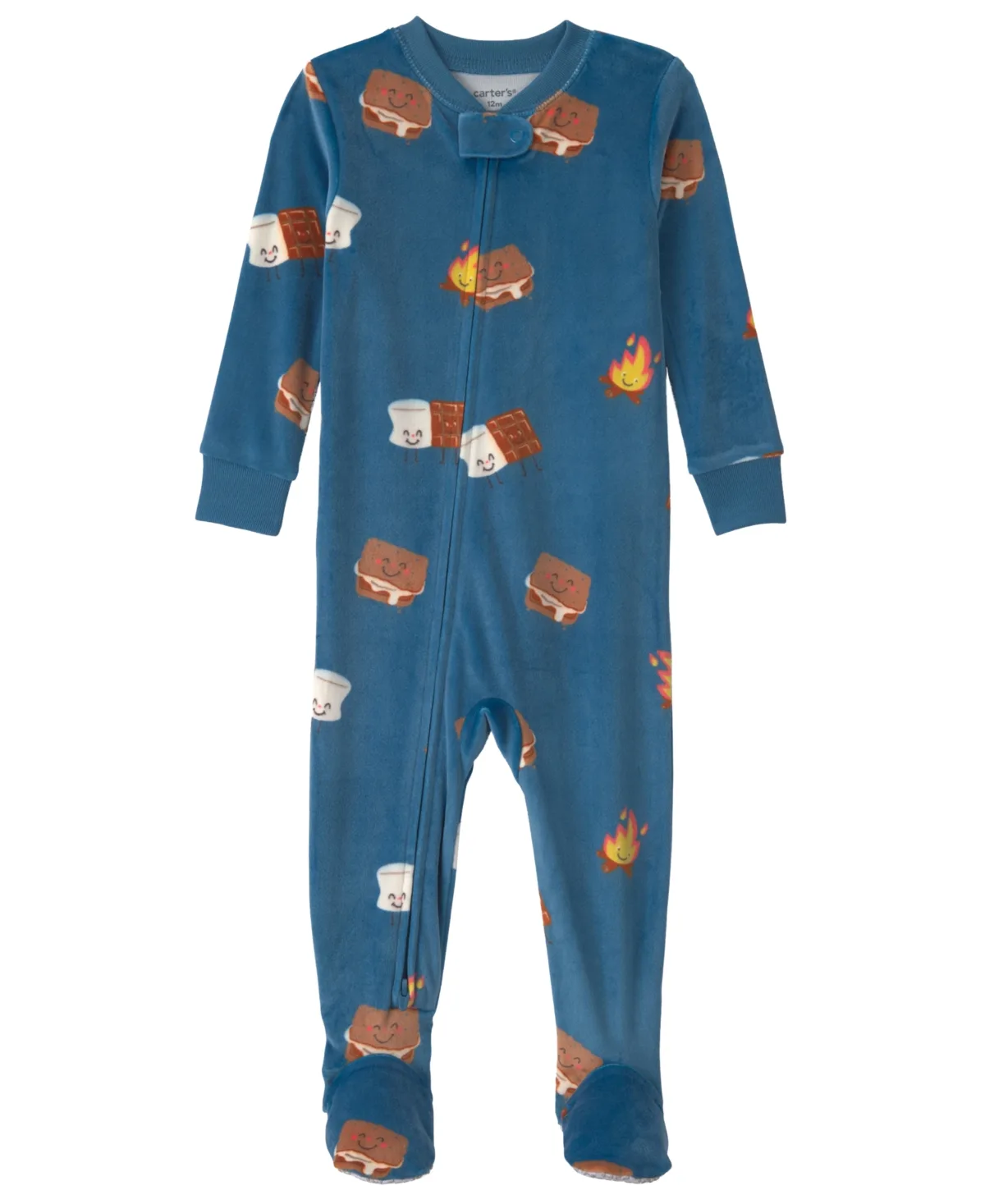 Smores 2-Way Zip Snug-Fit Dream Plush Footed Pajama by Carter's
