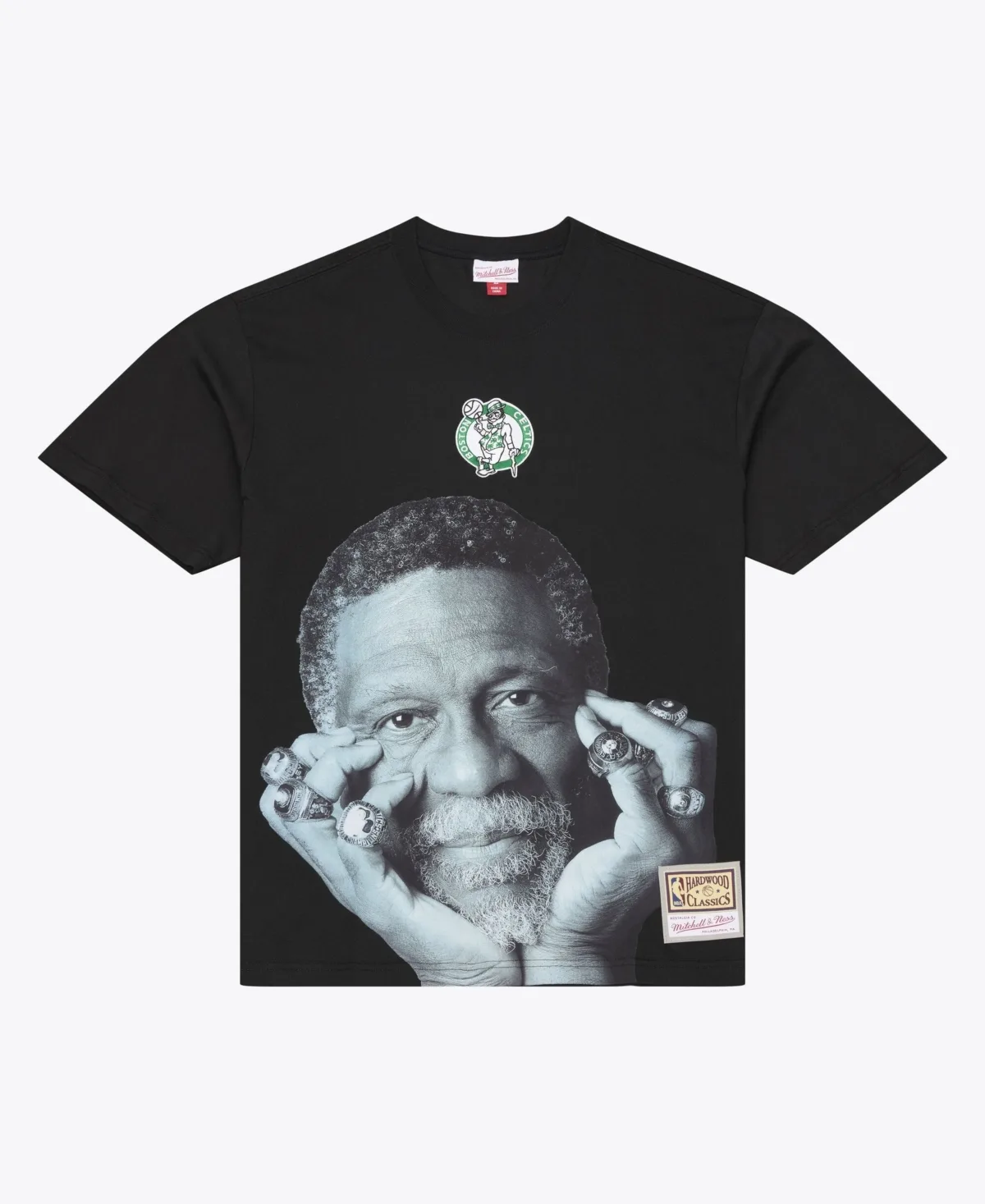 Bill Russell Boston Celtics Hardwood Classics Player T-Shirt by Mitchell & Ness