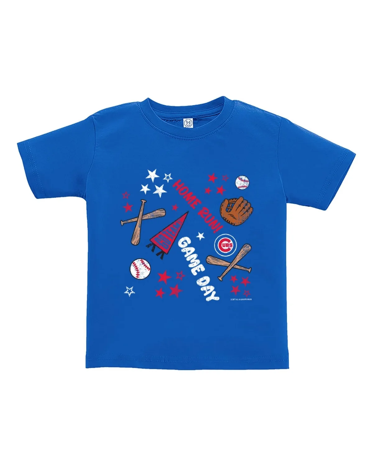 Chicago Cubs Home Run Graphic Crewneck Short-Sleeve T-Shirt by Soft As a Grape
