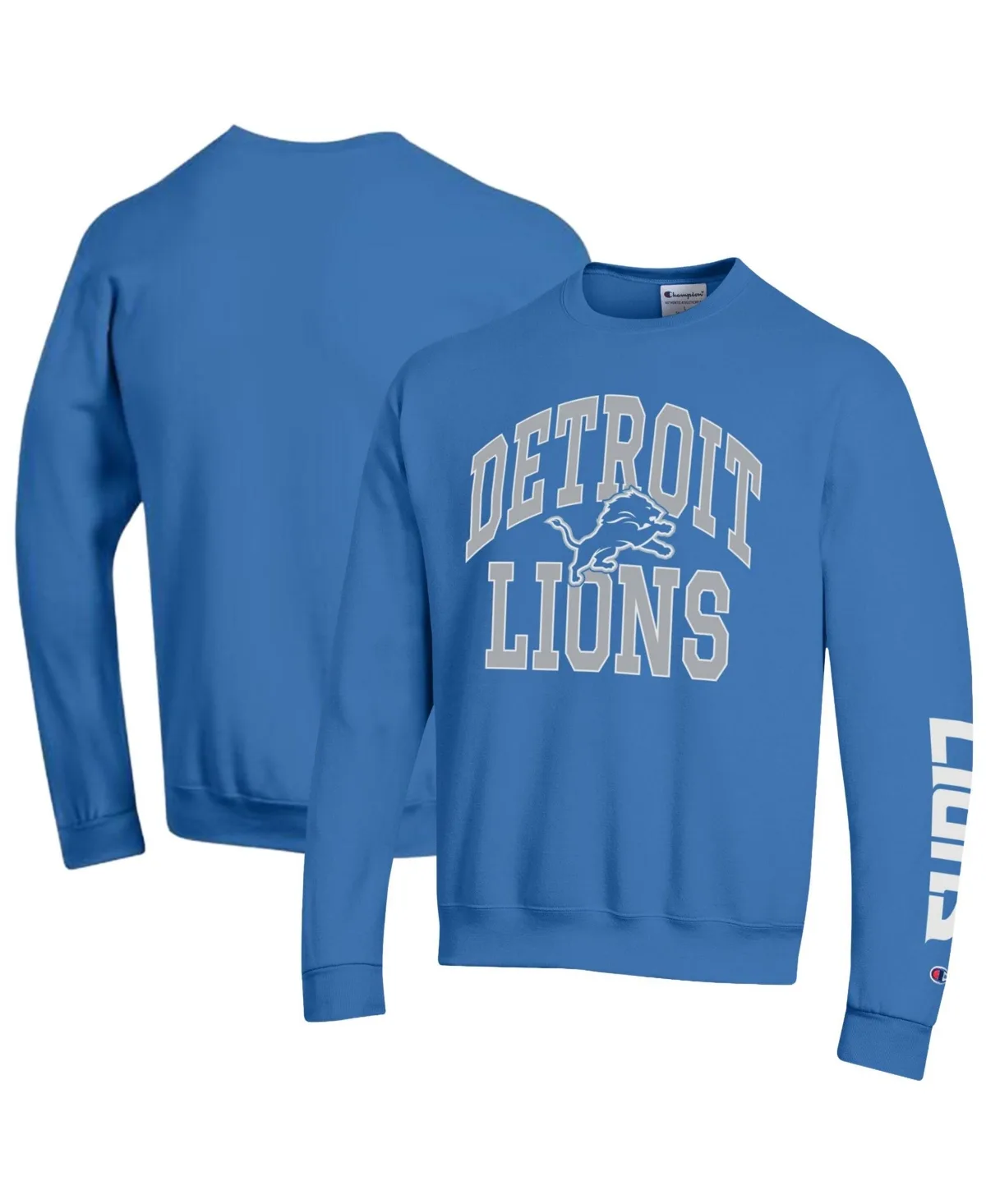 Detroit Lions Powerblend Crewneck Pullover Fleece Sweatshirt by Champion
