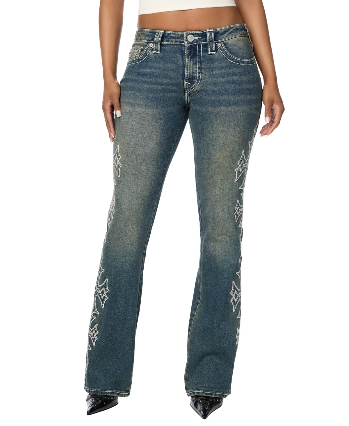Becca Boot Mid-Rise Bootcut Stretch Jeans by True Religion