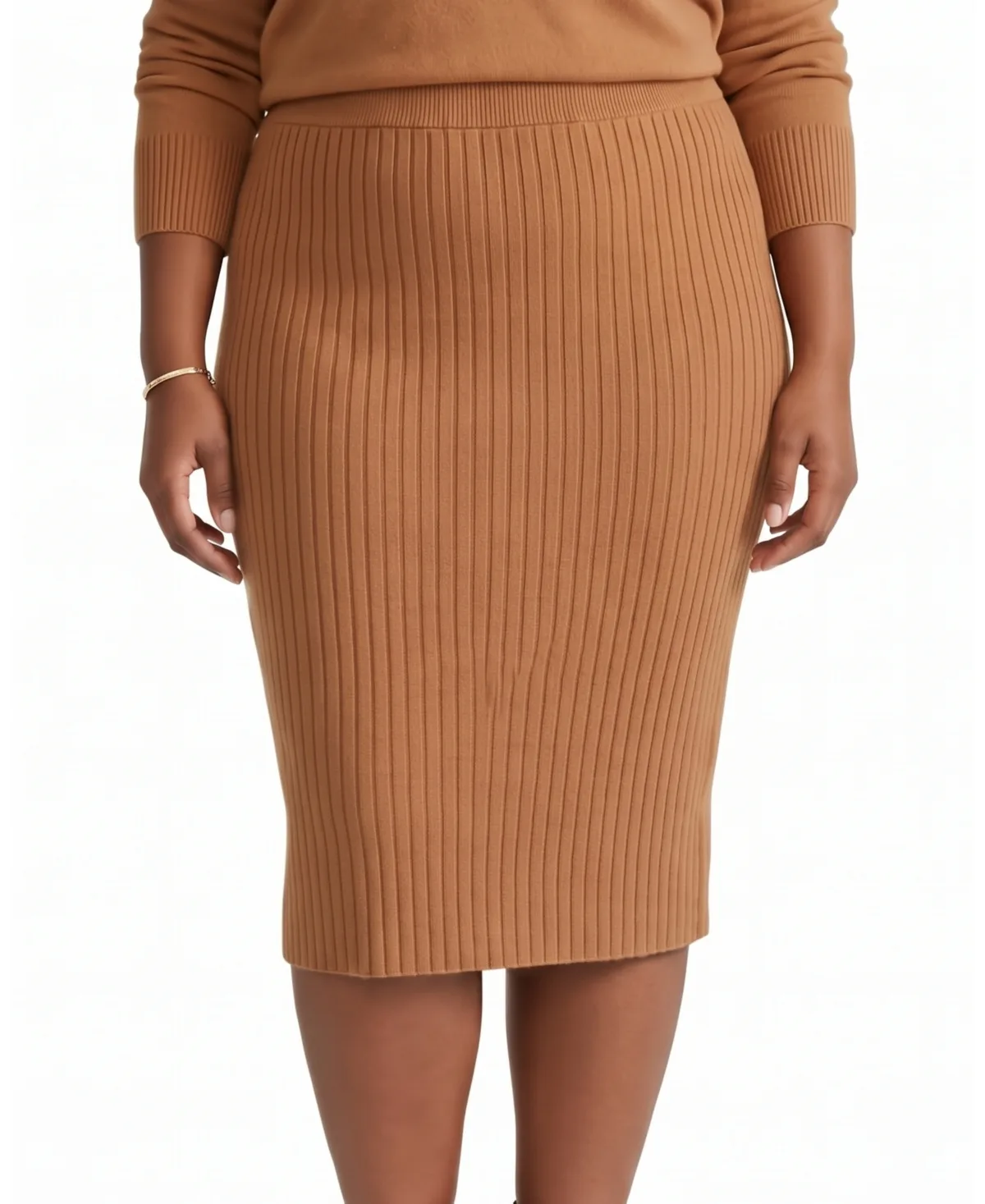 Risa Pull-On A-Line Midi Sweater Skirt by Universal Standard