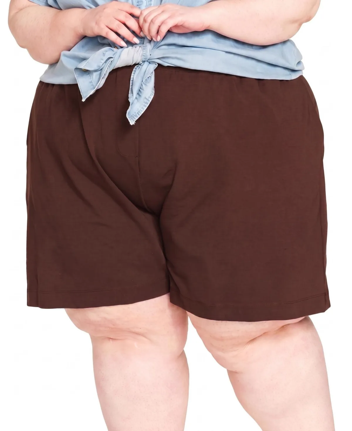 Hayes French Terry Pull-On Mid-Rise Shorts by Universal Standard