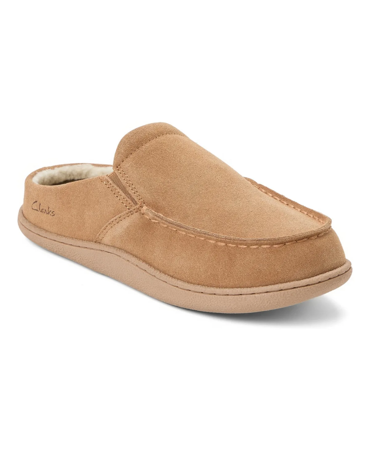 Moc Toe Genuine Suede Clog Slippers by Clarks