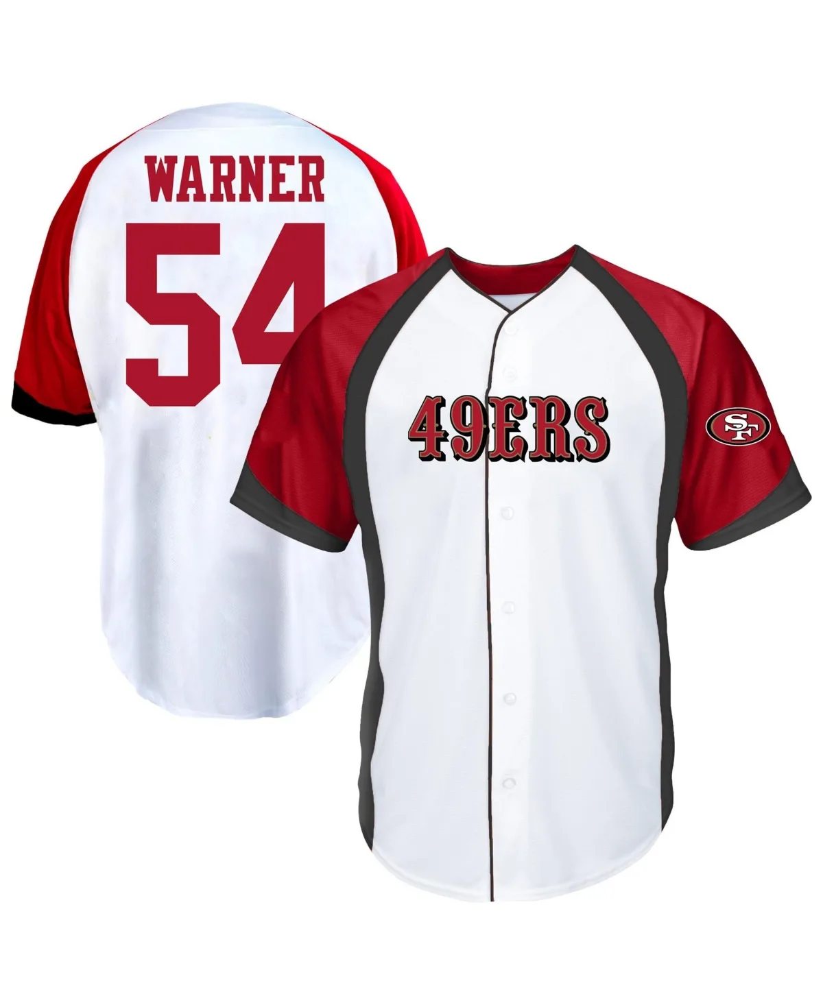 Fred Warner San Francisco 49ers Big Tall Button-Up Baseball Jersey