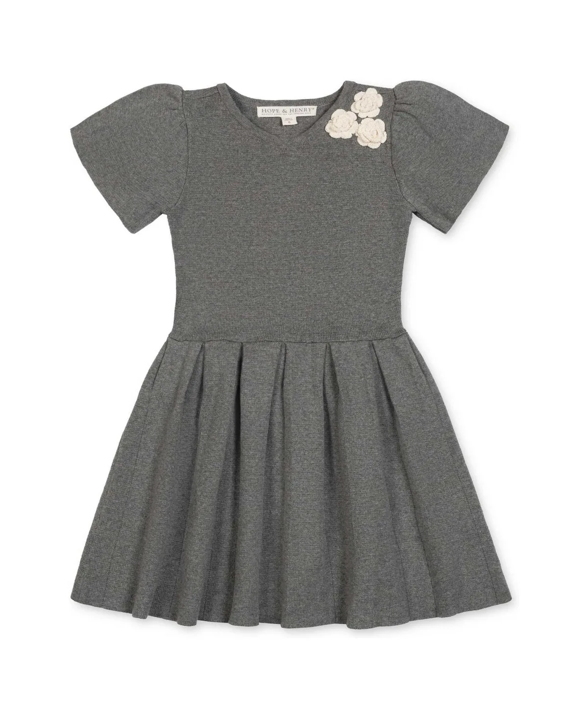 Organic Cotton Pleated Sweater Dress by Hope & Henry