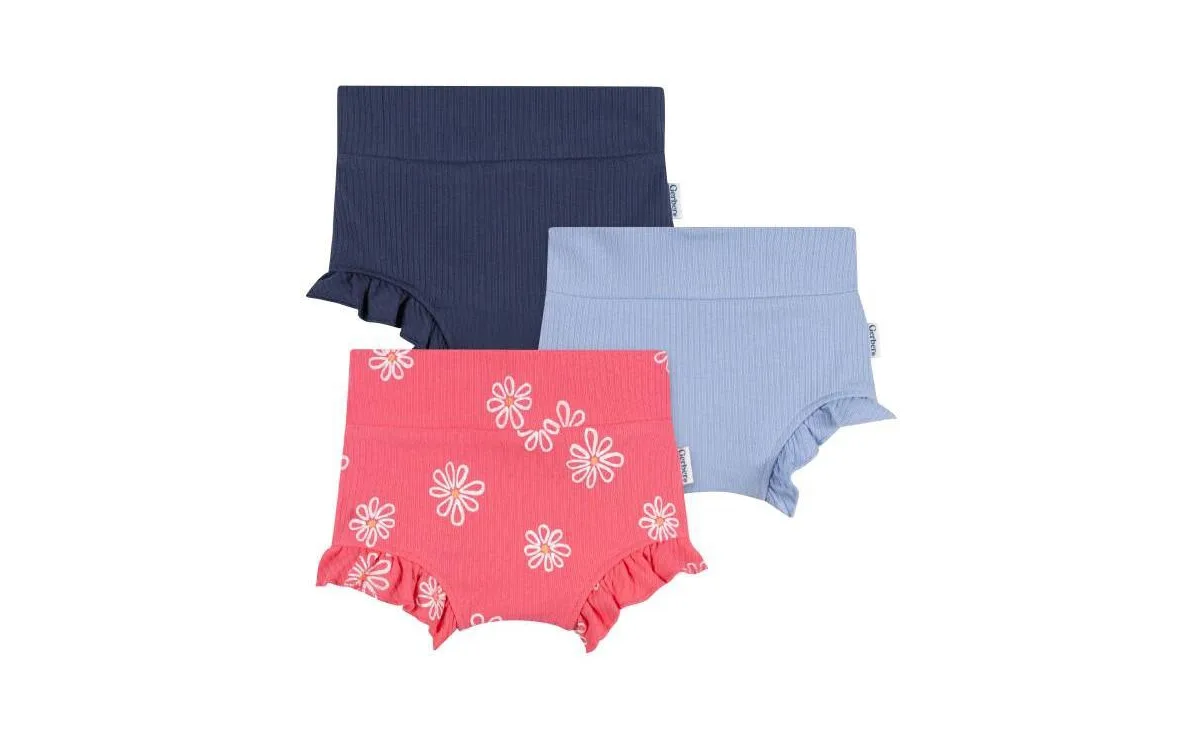 Bubble Ruffle-Hem Shorts 3-Piece Set by Gerber