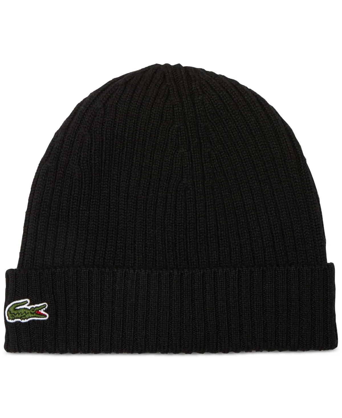 Ribbed-Knit Wool Beanie by Lacoste