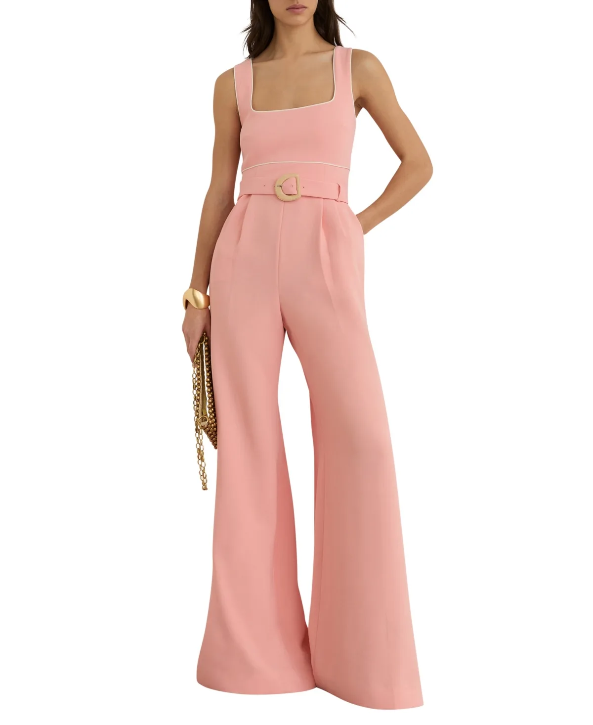 Dia Sleeveless Square Neck Wide Leg Jumpsuit