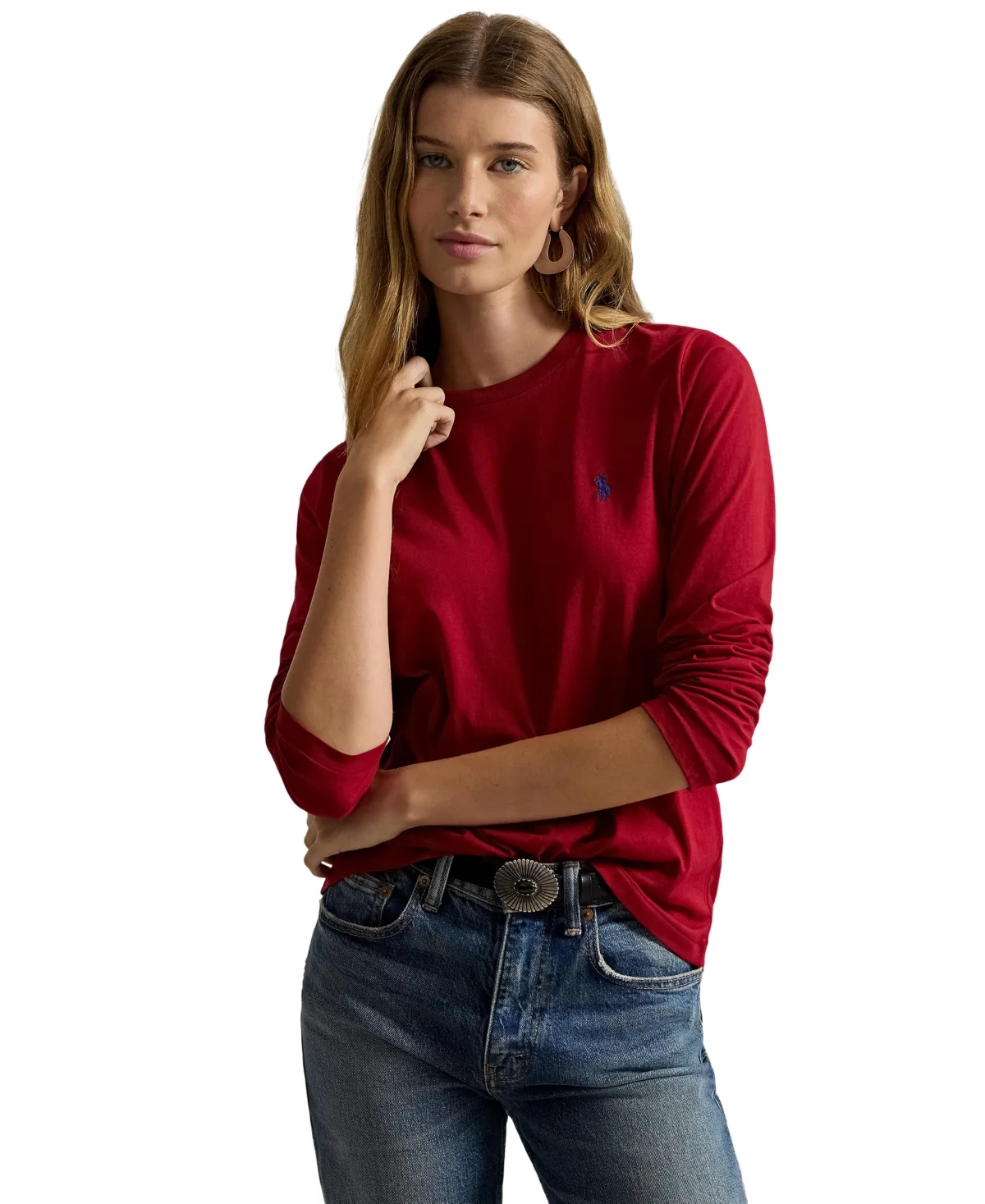 Classic Fit Long-Sleeve Crewneck T-Shirt