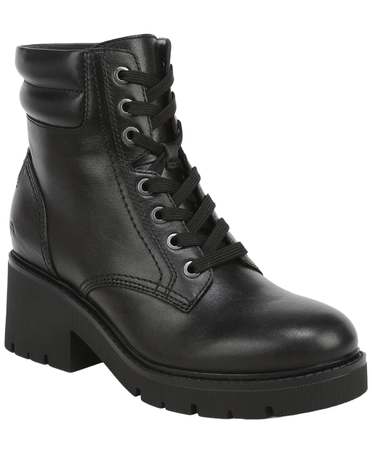 Jovani Lace-Up Short Booties Leather