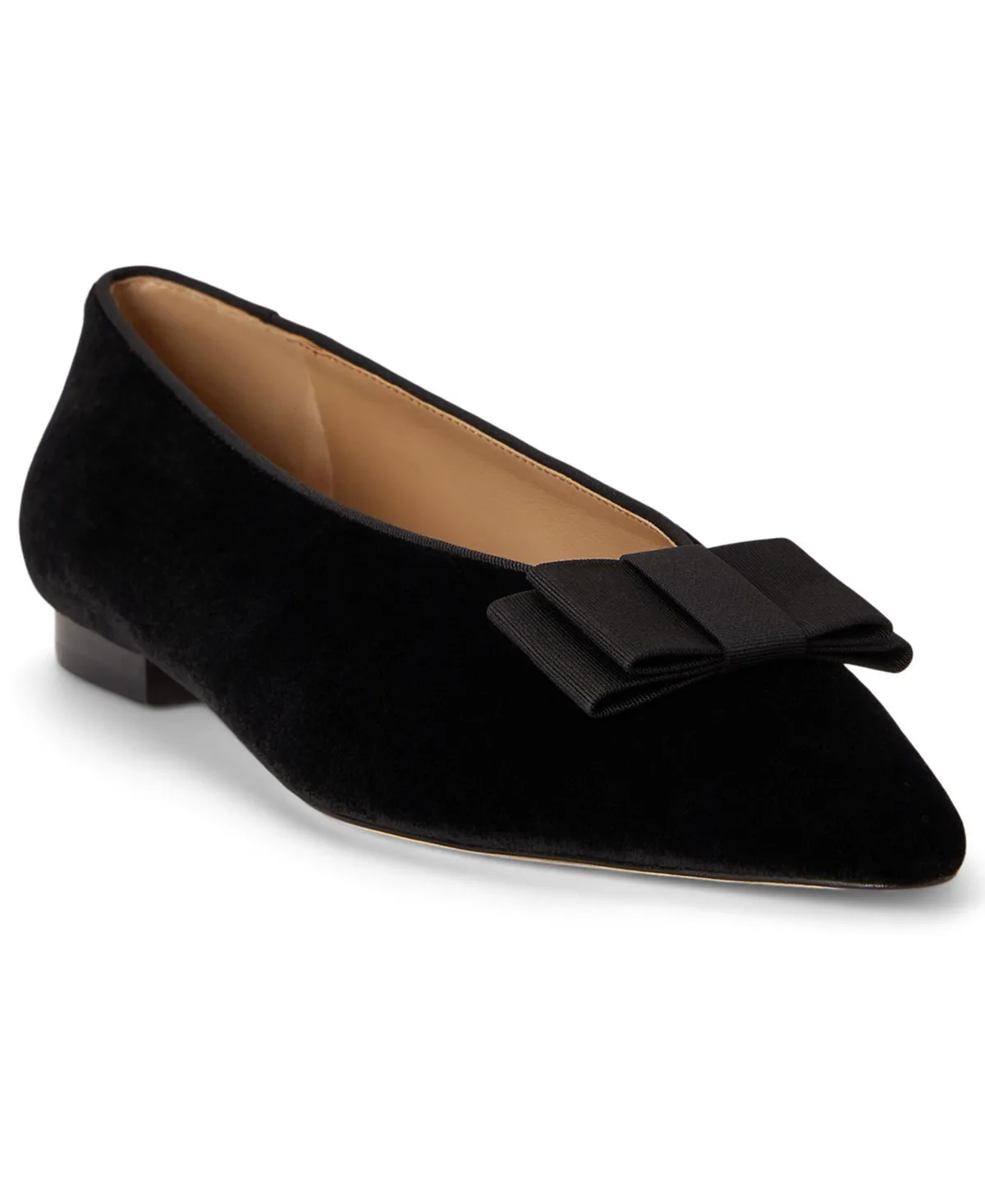 Audri Bow-Trim Ballet Slip-On Flats by Ralph Lauren